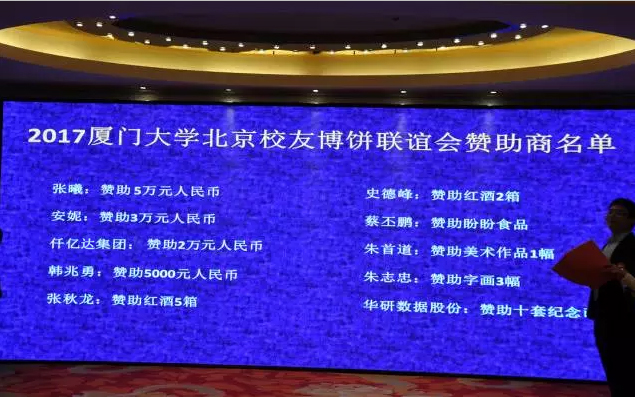 “博餅”是閩南地區(qū)有的傳統(tǒng)形式歡慶，此次活動以這種形式向母校致以美優(yōu)的祝福，也寄托著各地廈人永久母校情和青春回憶的活動。